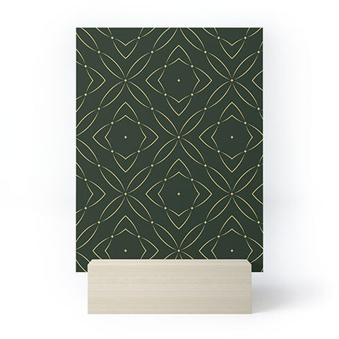 Marta Barragan Camarasa Vintage emerald pattern Mini Art Print
