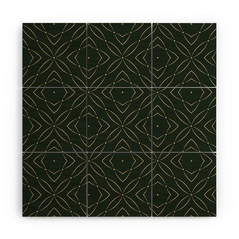 Marta Barragan Camarasa Vintage emerald pattern Wood Wall Mural