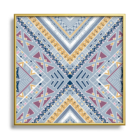 Marta Barragan Camarasa Vintage tribal boho Square Metal Framed Art Print