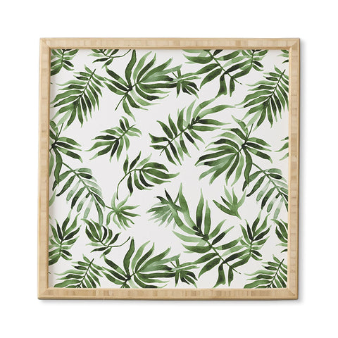 Marta Barragan Camarasa Watercolor green leaf Framed Wall Art