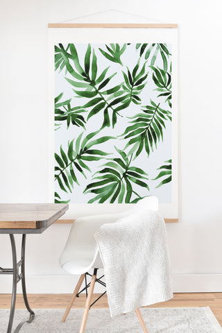 Marta Barragan Camarasa Watercolor green leaf Art Print And Hanger