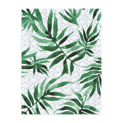 Marta Barragan Camarasa Watercolor green leaf Puzzle