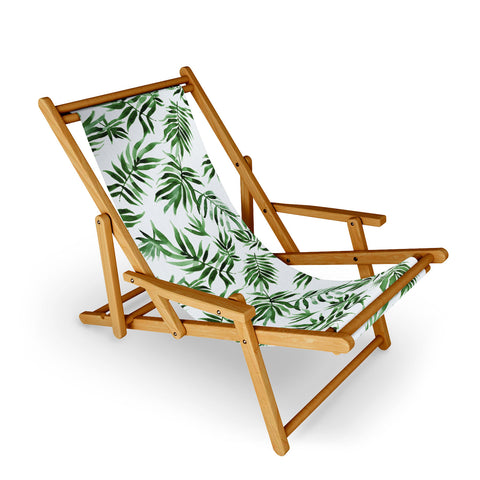 Marta Barragan Camarasa Watercolor green leaf Sling Chair