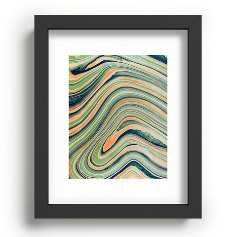 Marta Barragan Camarasa Watercolor marble waves Recessed Framing Rectangle