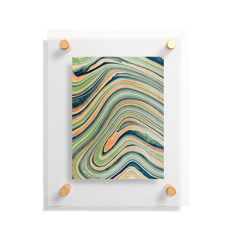 Marta Barragan Camarasa Watercolor marble waves Floating Acrylic Print