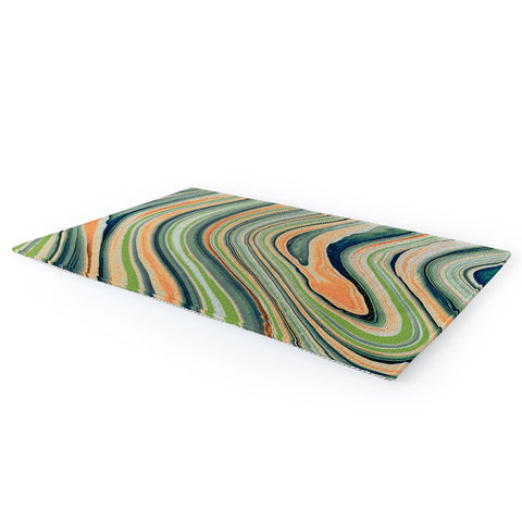 Marta Barragan Camarasa Watercolor marble waves Area Rug