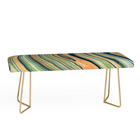 Marta Barragan Camarasa Watercolor marble waves Bench
