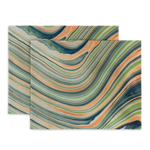 Marta Barragan Camarasa Watercolor marble waves Placemat