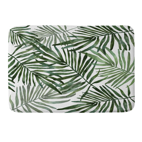 Marta Barragan Camarasa Watercolor simple leaves Memory Foam Bath Mat