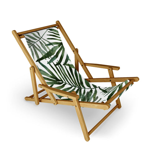 Marta Barragan Camarasa Watercolor simple leaves Sling Chair
