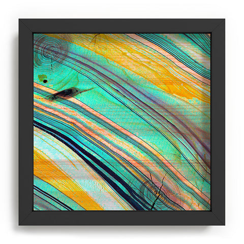Marta Barragan Camarasa Watercolor strokes on wood I Recessed Framing Square