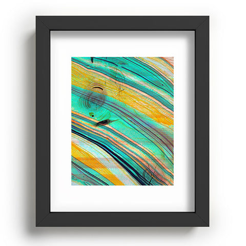 Marta Barragan Camarasa Watercolor strokes on wood I Recessed Framing Rectangle