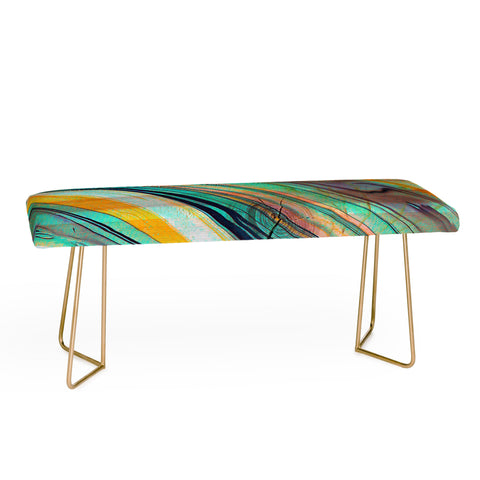 Marta Barragan Camarasa Watercolor strokes on wood I Bench