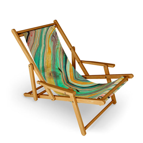 Marta Barragan Camarasa Watercolor strokes on wood I Sling Chair