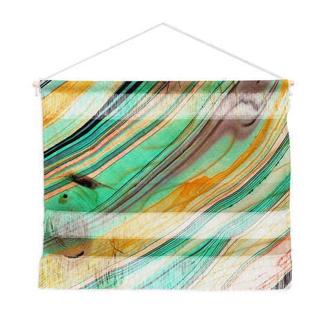 Marta Barragan Camarasa Watercolor strokes on wood I Wall Hanging Landscape