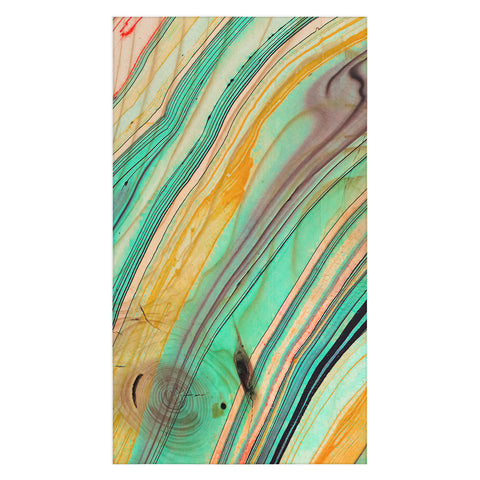 Marta Barragan Camarasa Watercolor strokes on wood I Tablecloth