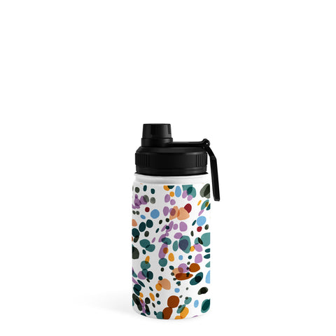 Marta Barragan Camarasa Waves dots colorful Water Bottle