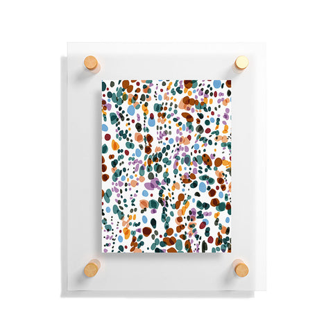 Marta Barragan Camarasa Waves dots colorful Floating Acrylic Print