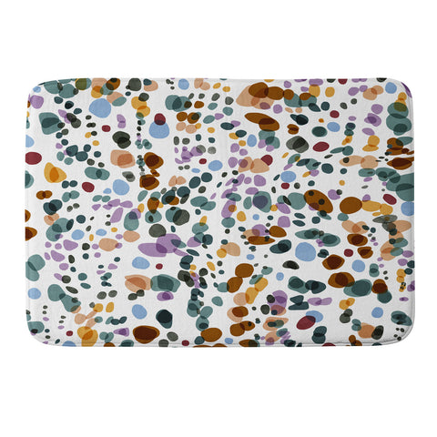Marta Barragan Camarasa Waves dots colorful Memory Foam Bath Mat