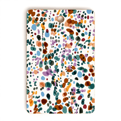 Marta Barragan Camarasa Waves dots colorful Cutting Board Rectangle