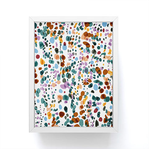 Marta Barragan Camarasa Waves dots colorful Framed Mini Art Print