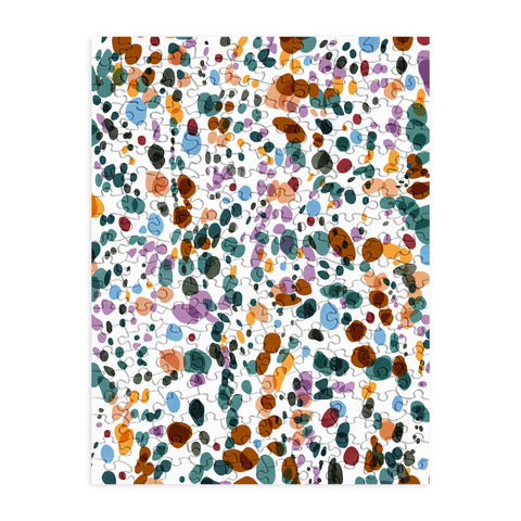 Marta Barragan Camarasa Waves dots colorful Puzzle