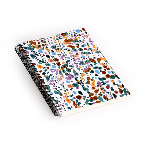 Marta Barragan Camarasa Waves dots colorful Spiral Notebook