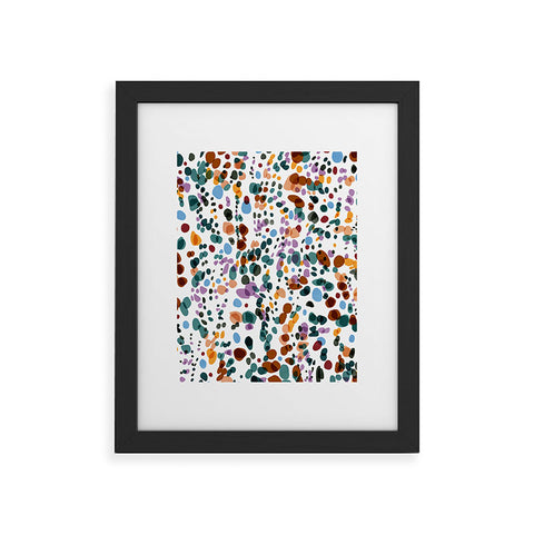 Marta Barragan Camarasa Waves dots colorful Framed Art Print