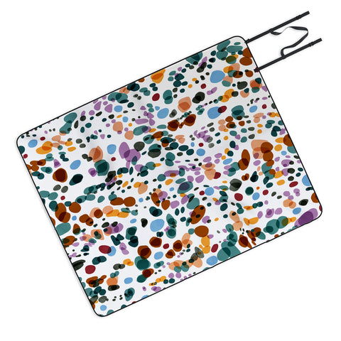 Marta Barragan Camarasa Waves dots colorful Picnic Blanket