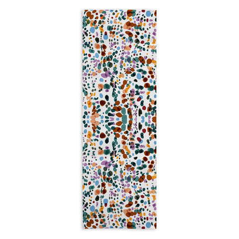 Marta Barragan Camarasa Waves dots colorful Yoga Towel