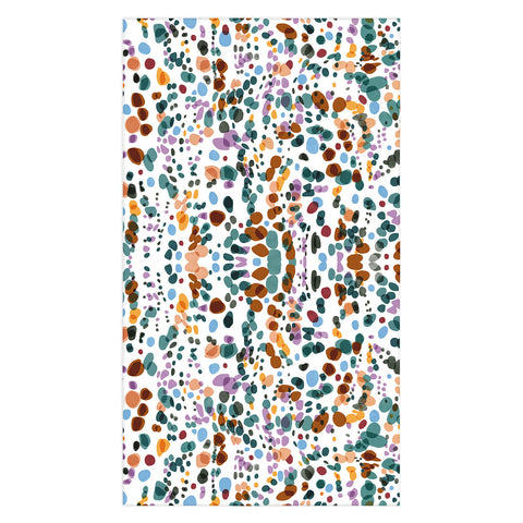 Marta Barragan Camarasa Waves dots colorful Tablecloth