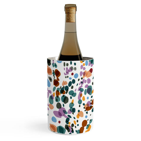 Marta Barragan Camarasa Waves dots colorful Wine Chiller