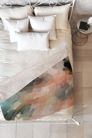 Marta Barragan Camarasa Waves strokes III Fleece Throw Blanket