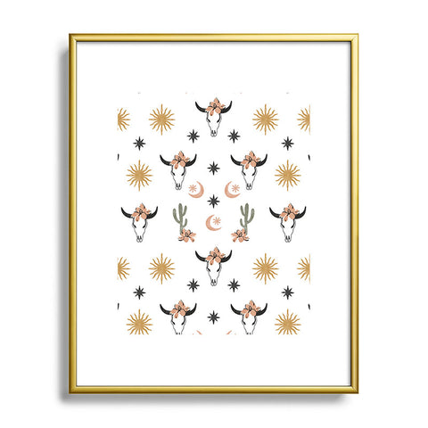 Marta Barragan Camarasa Western desert boho I Metal Framed Art Print