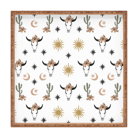 Marta Barragan Camarasa Western desert boho I Square Tray