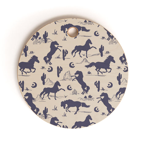 Marta Barragan Camarasa Western landscape Cutting Board Round