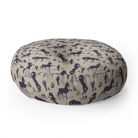 Marta Barragan Camarasa Western landscape Floor Pillow Round