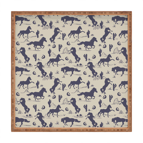 Marta Barragan Camarasa Western landscape Square Tray