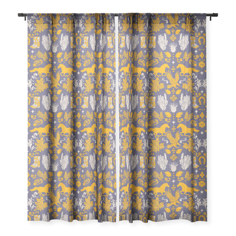 Marta Barragan Camarasa Western ornaments Sheer Window Curtain