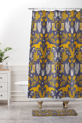Marta Barragan Camarasa Western ornaments Shower Curtain And Mat