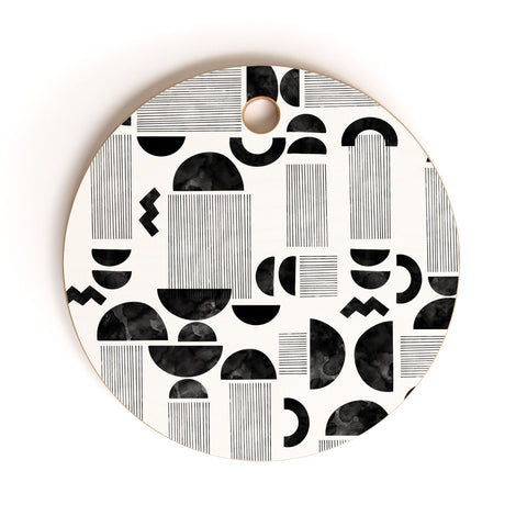 Marta Barragan Camarasa Western spirit BW Cutting Board Round