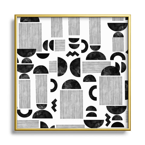 Marta Barragan Camarasa Western spirit BW Square Metal Framed Art Print