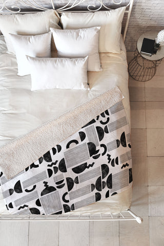 Marta Barragan Camarasa Western spirit BW Fleece Throw Blanket