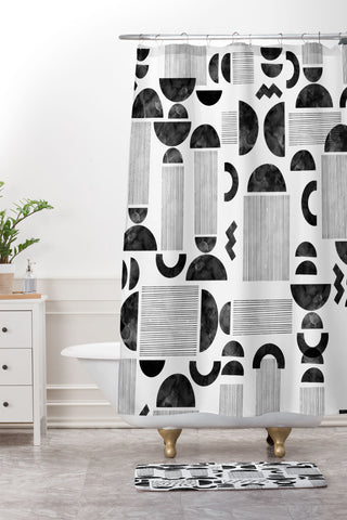 Marta Barragan Camarasa Western spirit BW Shower Curtain And Mat
