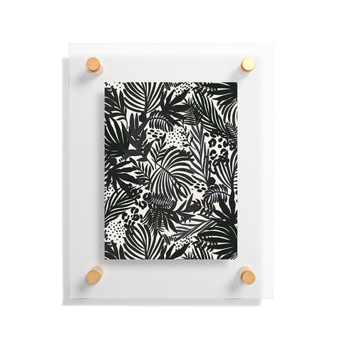 Marta Barragan Camarasa Wild abstract jungle on black Floating Acrylic Print