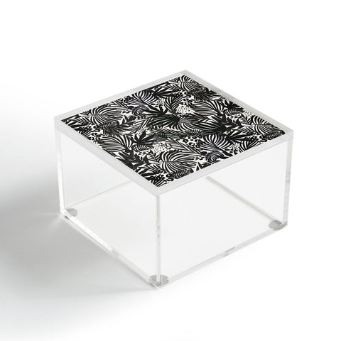 Marta Barragan Camarasa Wild abstract jungle on black Acrylic Box