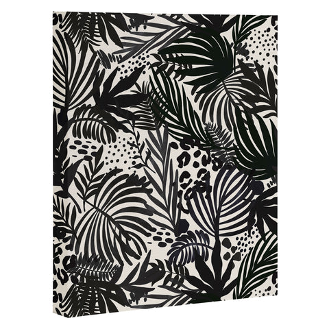 Marta Barragan Camarasa Wild abstract jungle on black Art Canvas