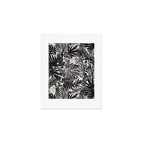 Marta Barragan Camarasa Wild abstract jungle on black Art Print