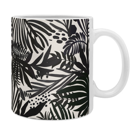 Marta Barragan Camarasa Wild abstract jungle on black Coffee Mug