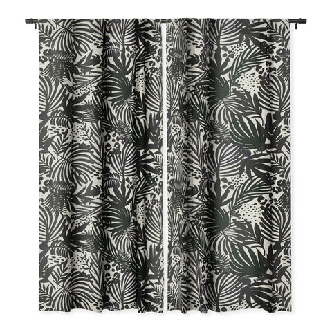 Marta Barragan Camarasa Wild abstract jungle on black Blackout Non Repeat